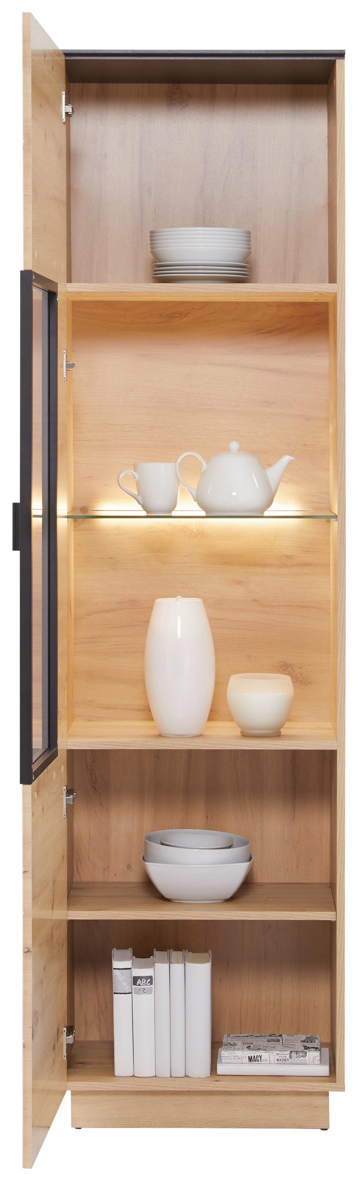 Wohnkombination Modern 4 -Teilig. Tonale 9, Eiche Dekor/Grau - MODERN (276,4/207,6/40cm)