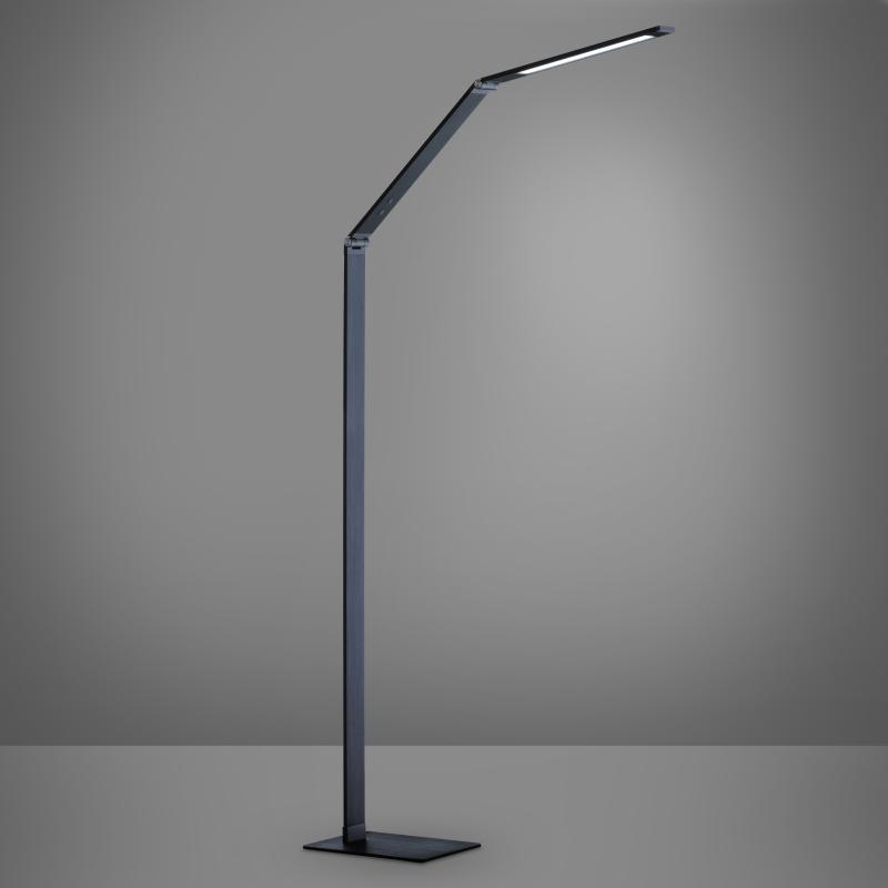 LED-Stehleuchte 45841 Geri - Grau, Design, Kunststoff/Metall (36/17/133cm) - Fischer & Honsel