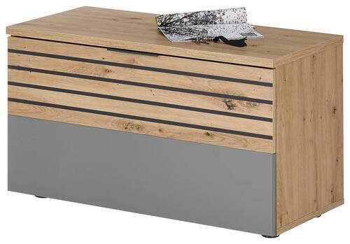 Garderobenbank Milan B: 85 cm 1 Klappe Eiche Dekor