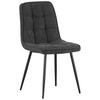 Vierfußstuhl Nevio Leinenoptik Anthrait, B: 45 Cm - Anthrazit/Schwarz, KONVENTIONELL, Holz/Textil (45/89/58cm) - MID.YOU