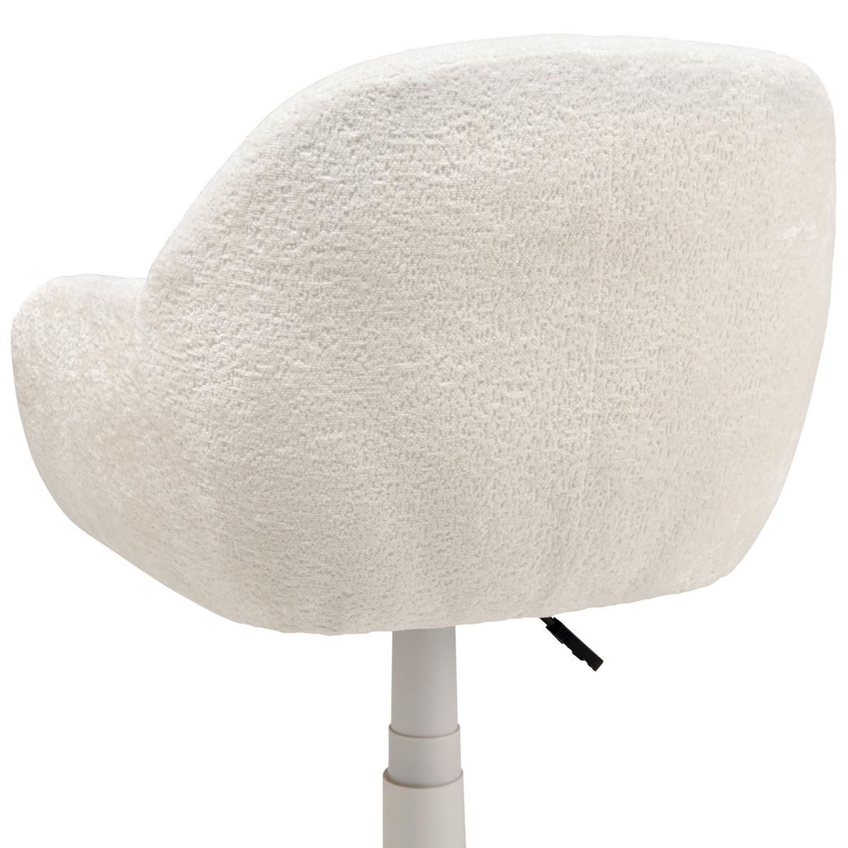 Drehstuhl Portland - Weiß, LIFESTYLE, Kunststoff/Textil (57/82-92/60cm) - MID.YOU