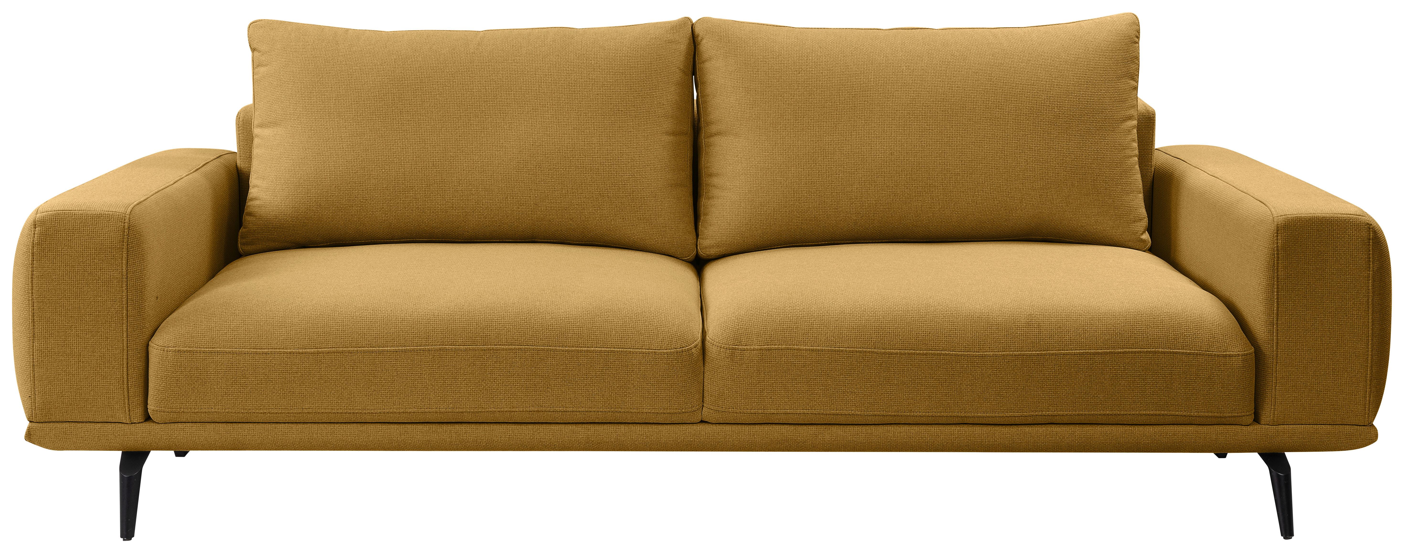 3-sitzer-sofa Selene Gelb, B: 242 Cm - Gelb/Schwarz, MODERN, Textil (242/89/115cm) - MID.YOU