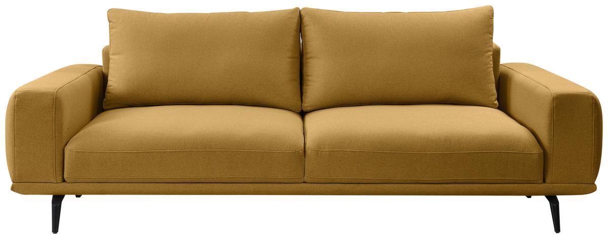 3-sitzer-sofa Selene Gelb, B: 242 Cm - Gelb/Schwarz, MODERN, Textil (242/89/115cm) - MID.YOU