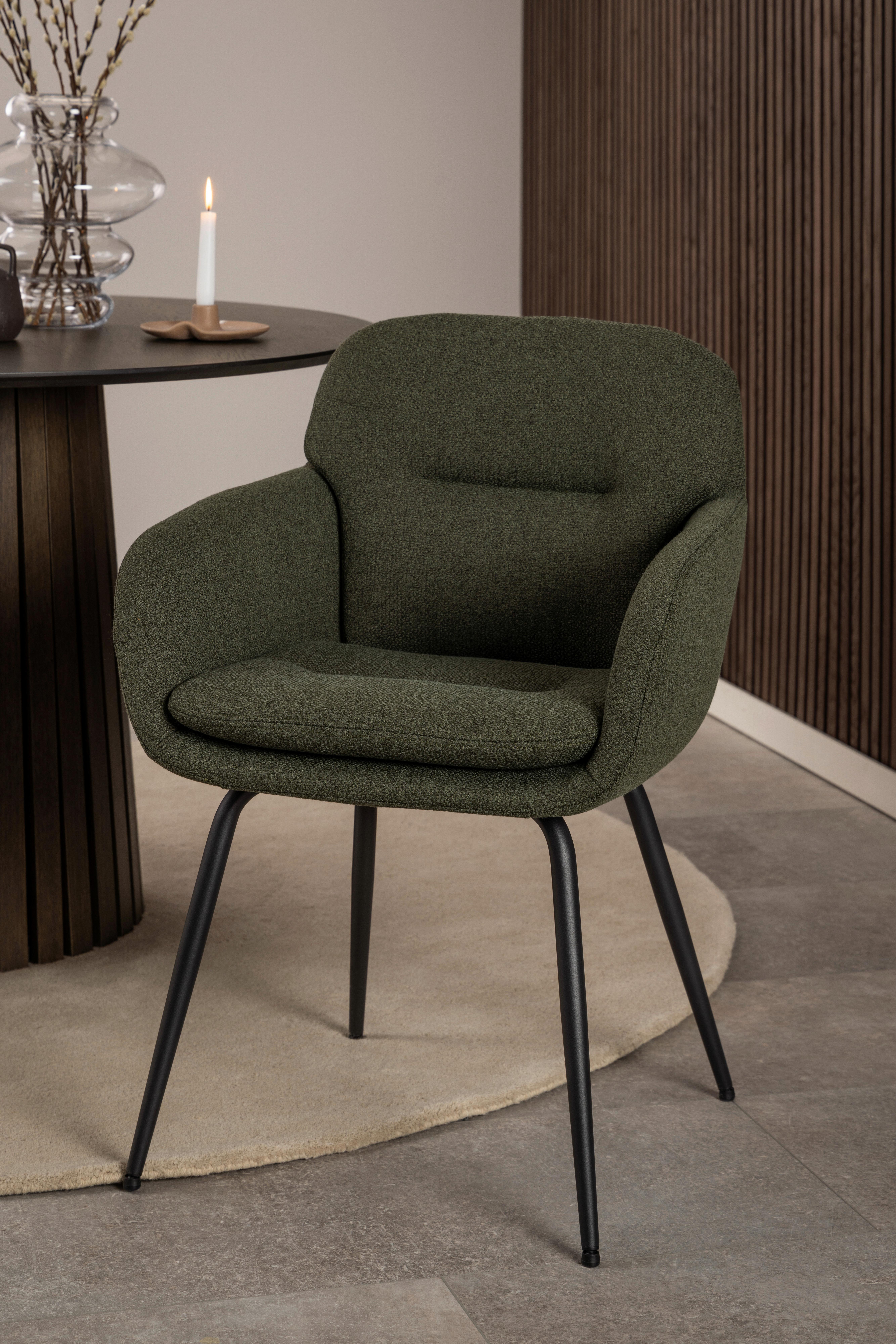 Židle s područkami zelenáčerná - černá/zelená, Design, kov/textil (58/84/59cm) - MID.YOU