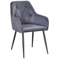 ŽIDLE S PODRUČKAMI MAJA *CENOVY TRHÁK* - šedá/černá, Moderní, kov/textil (58/86/61cm) - Based