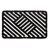 KOKOSMATTE GRID BRUSHES SCHWARZ 45X75 CM - Schwarz, Basics, Naturmaterialien (45/75cm) - Hanse Home