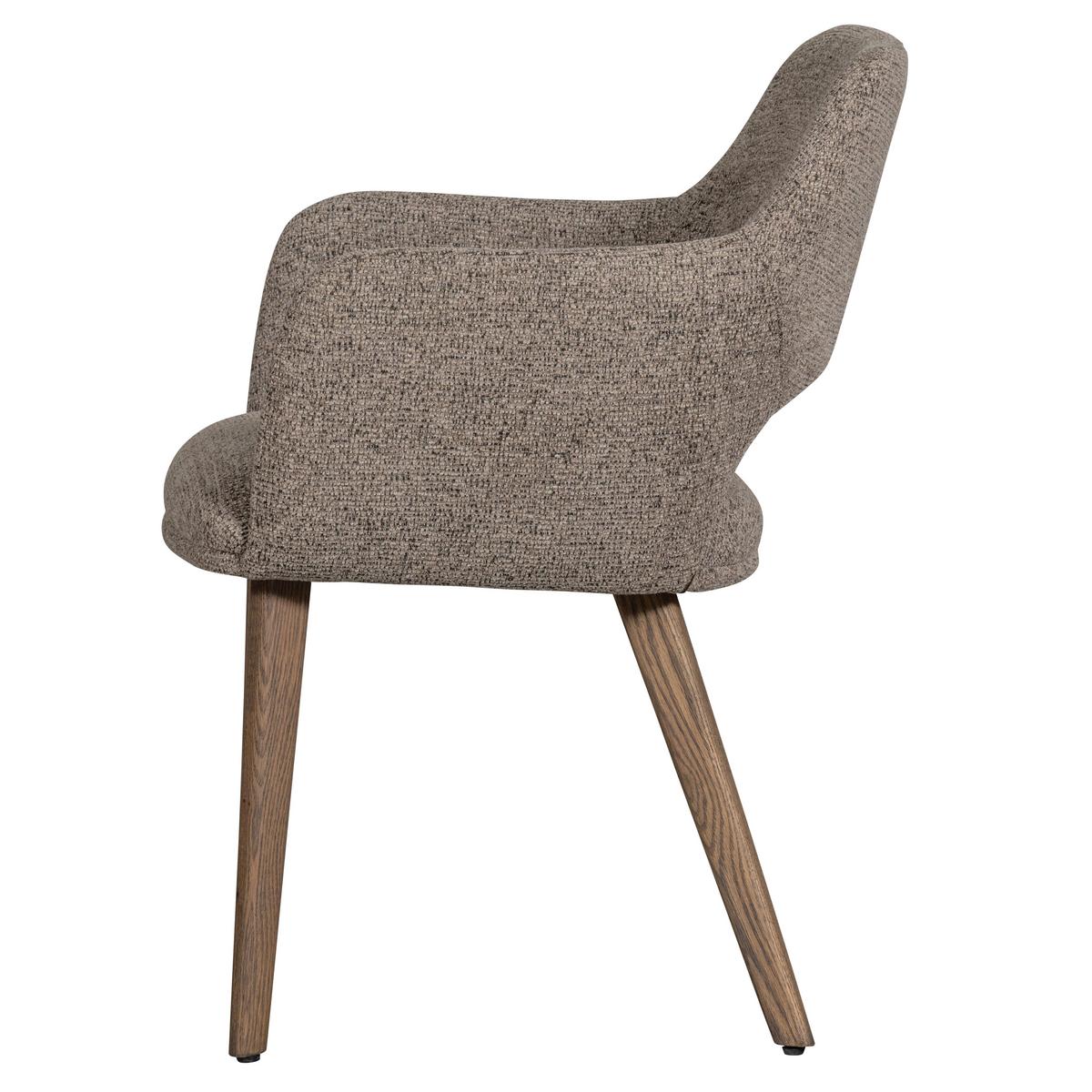 Armlehnstuhl-Set Murat Braun/Taupe B: 61cm - Taupe/Braun, MODERN, Holz/Textil (61/86/60cm) - Livetastic