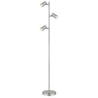 Stehlampe Nickelfarben verstellbare Spotlights - Nickelfarben, Design, Metall (25/23/154cm) - Globo