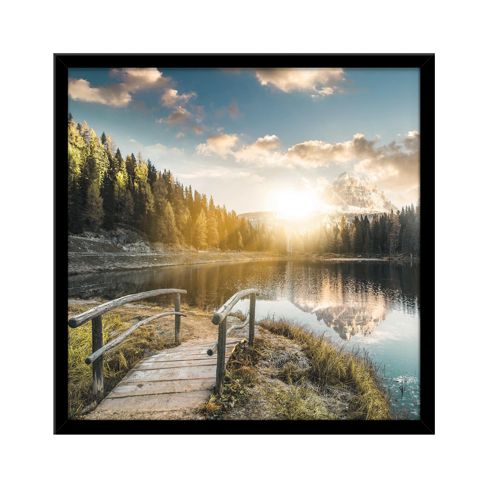 OBRAZ VOUS II - viacfarebná/čierna, kompozitné drevo (30/30cm) - Modern Living