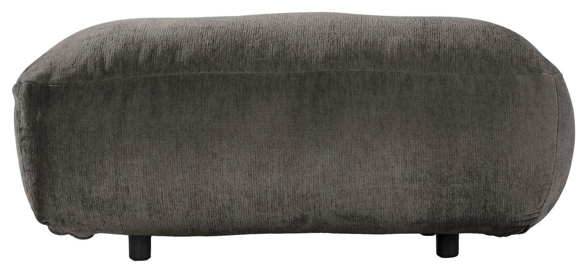 Hocker Be Fluffy - Anthrazit/Schwarz, MODERN, Textil (112/46/65cm) - Trendmanufaktur