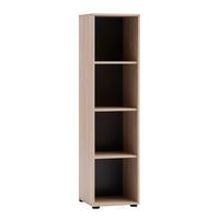 Regal Arezzo Eichefarben B: 38,2cm - Eichefarben/Schwarz, MODERN, Holzwerkstoff (38,2/150/38,2cm) - MID.YOU