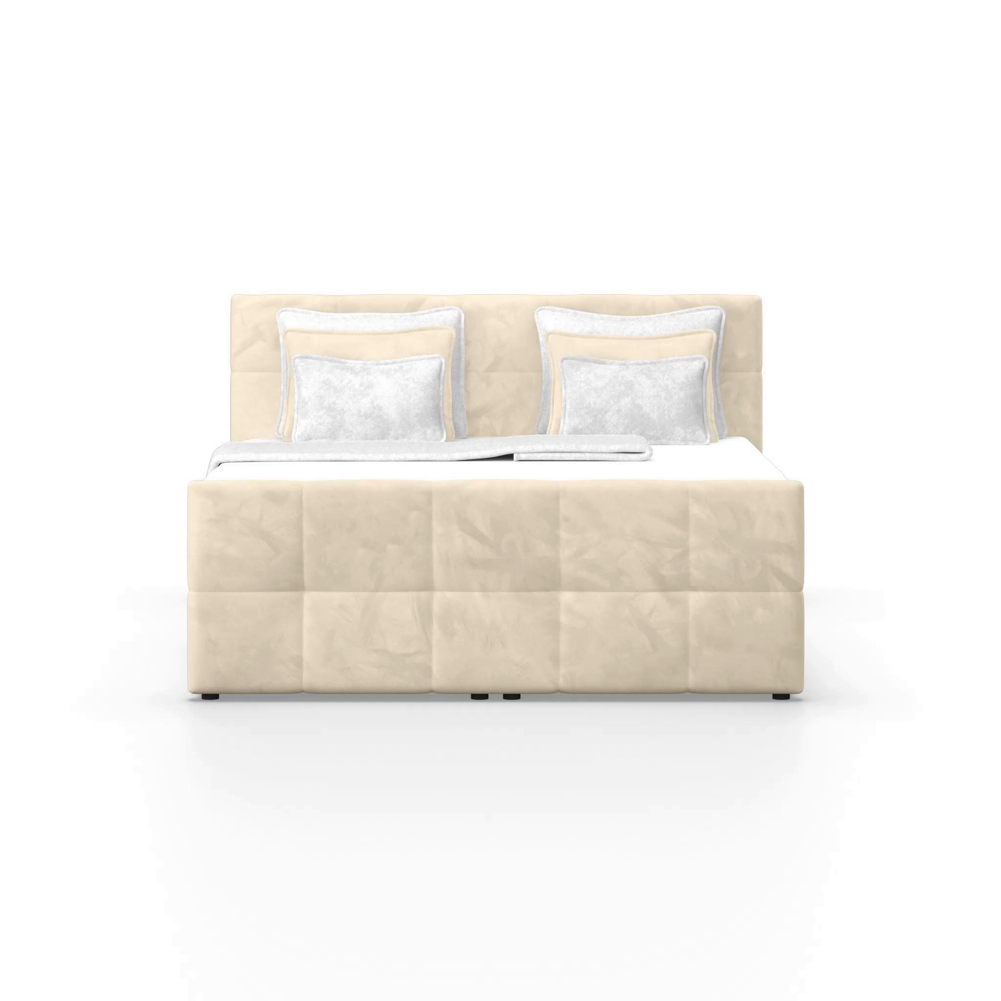 Boxspringbett Mit Topper Und Bettkasten 180x200 Cm Medino - Champagner, KONVENTIONELL, Holz/Holzwerkstoff (180/200cm) - Luca Bessoni