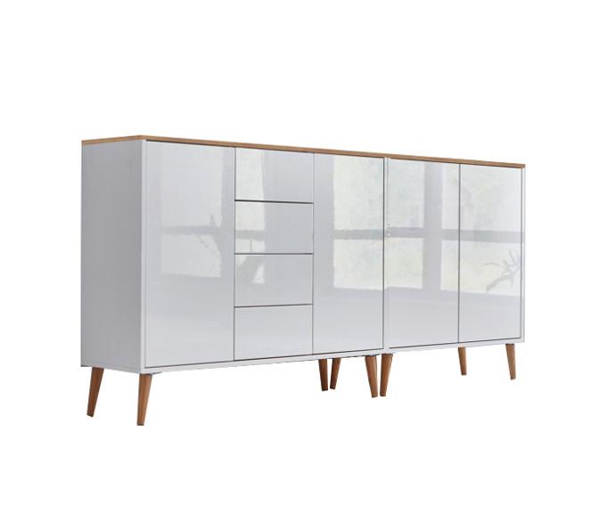 Sideboard Mailand Weiß/Eiche Artisan B: 185 cm