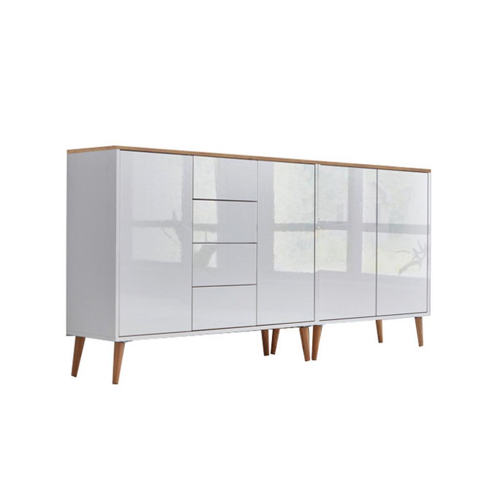 Sideboard Mailand Weiß/Eiche Artisan B: 185 cm