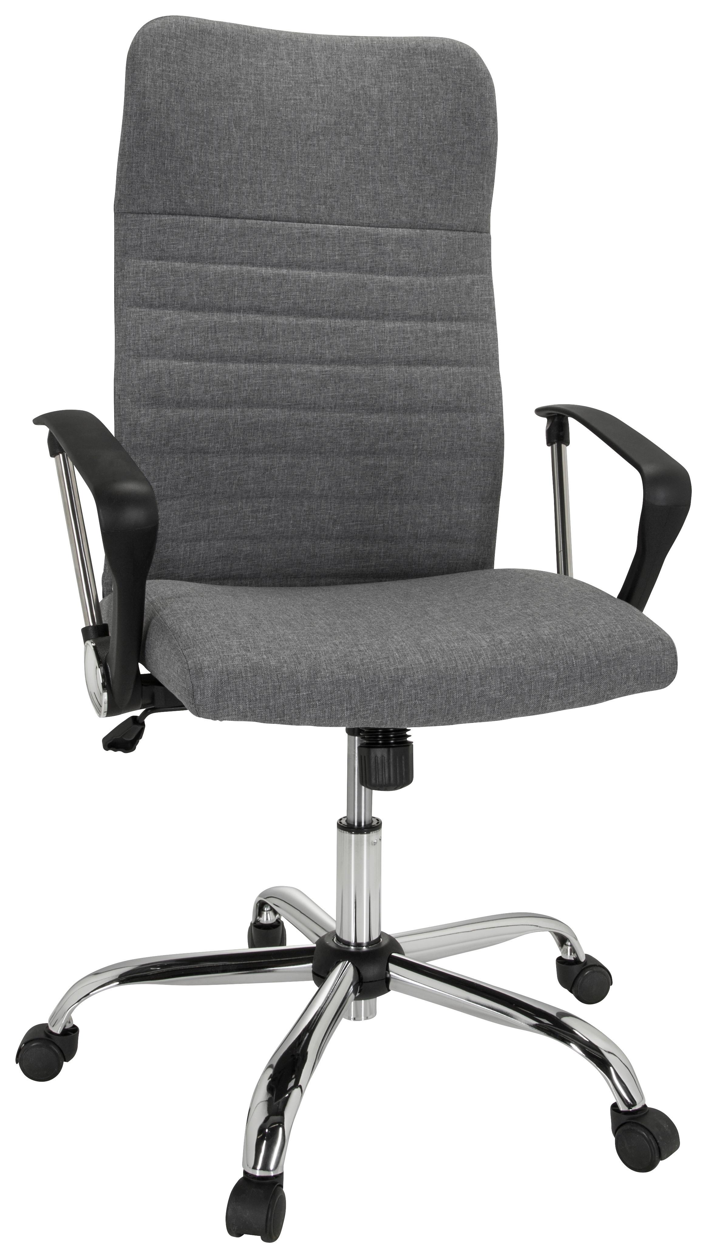 Drehstuhl Arton 40 Grau - Silberfarben/Schwarz, MODERN, Kunststoff/Textil (72/113/55cm) - MID.YOU