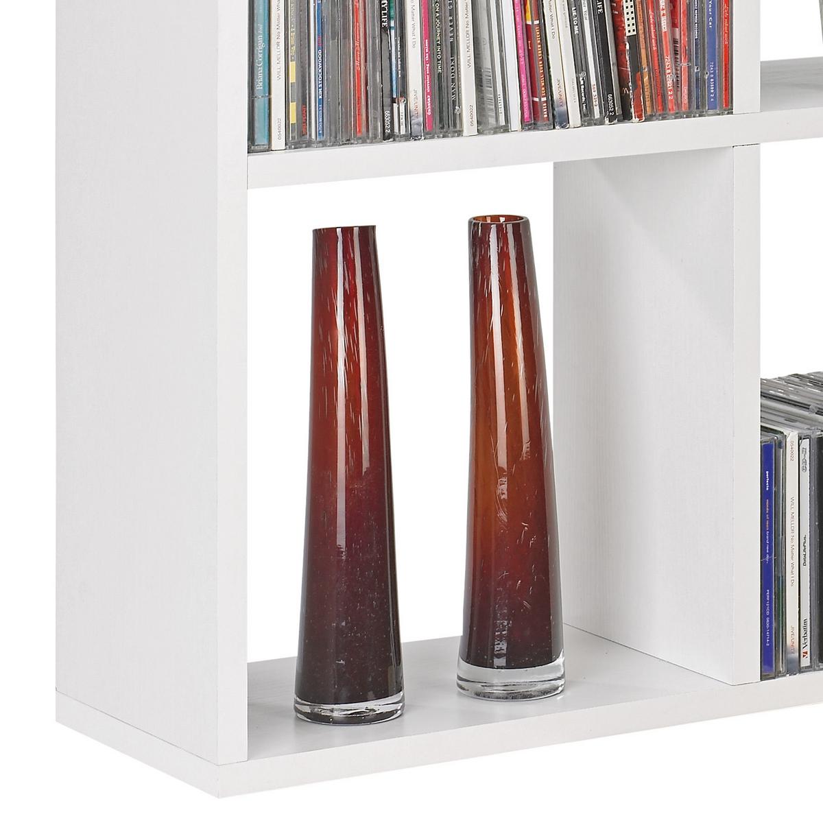 NÁSTĚNNÝ REGÁL ALEX  *CENOVÝ TRHÁK* - bílá, Moderní, kompozitní dřevo (60/60/18cm) - Based