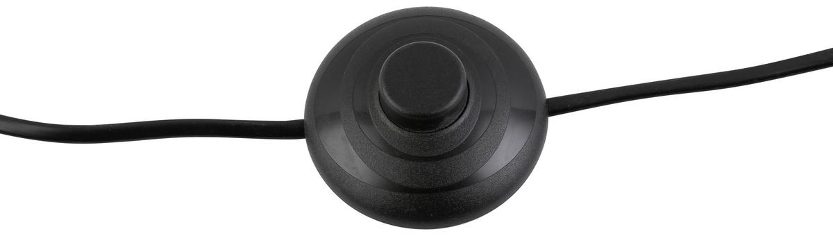 Stehlampe Lilien Schwarz mit Fußschalter Modern - Schwarz, ROMANTIK / LANDHAUS, Metall (40/160cm) - James Wood