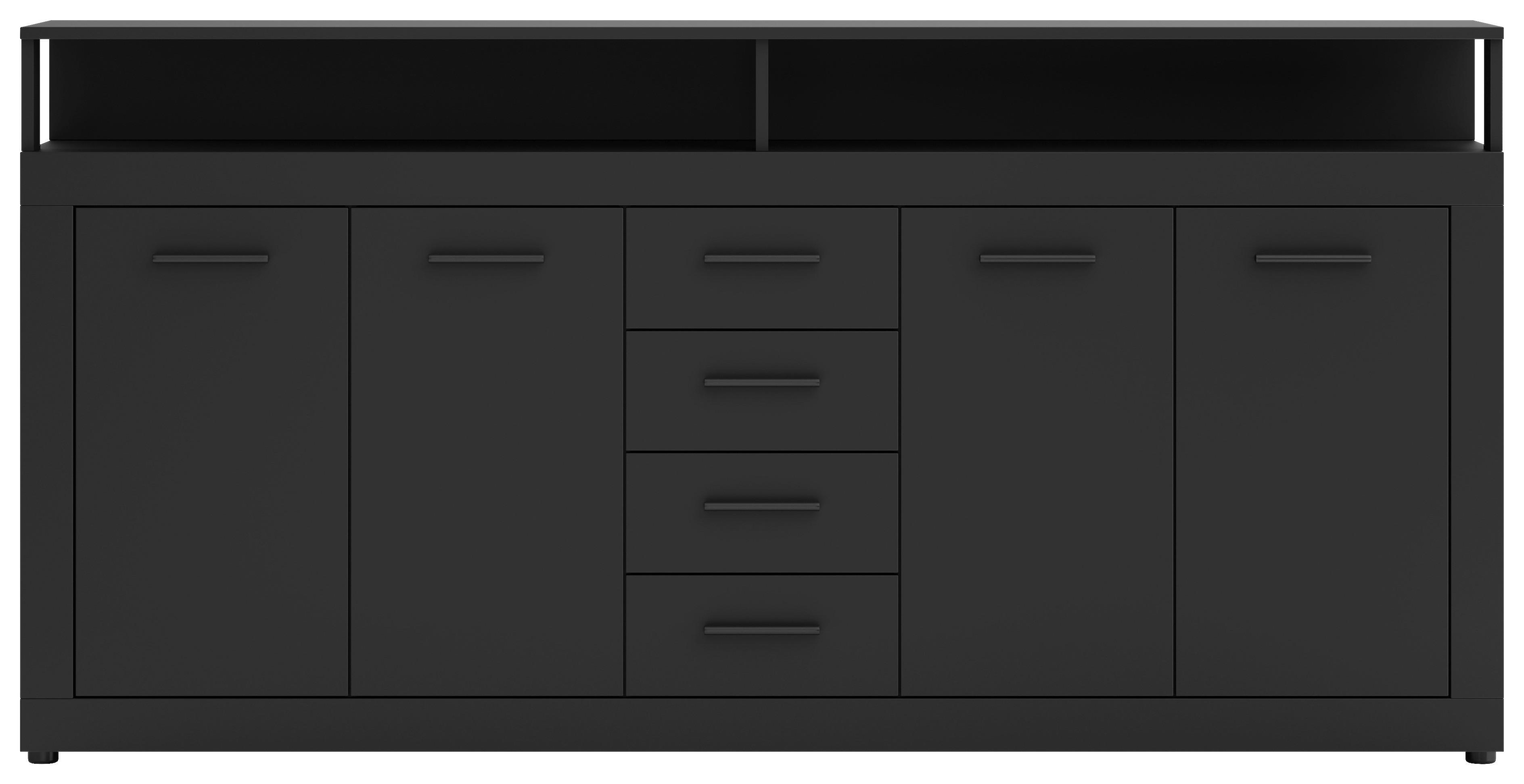 Sideboard Lupo Anthrazit B: 190 cm - Anthrazit, Design, Holzwerkstoff (190/96/32cm) - MID.YOU