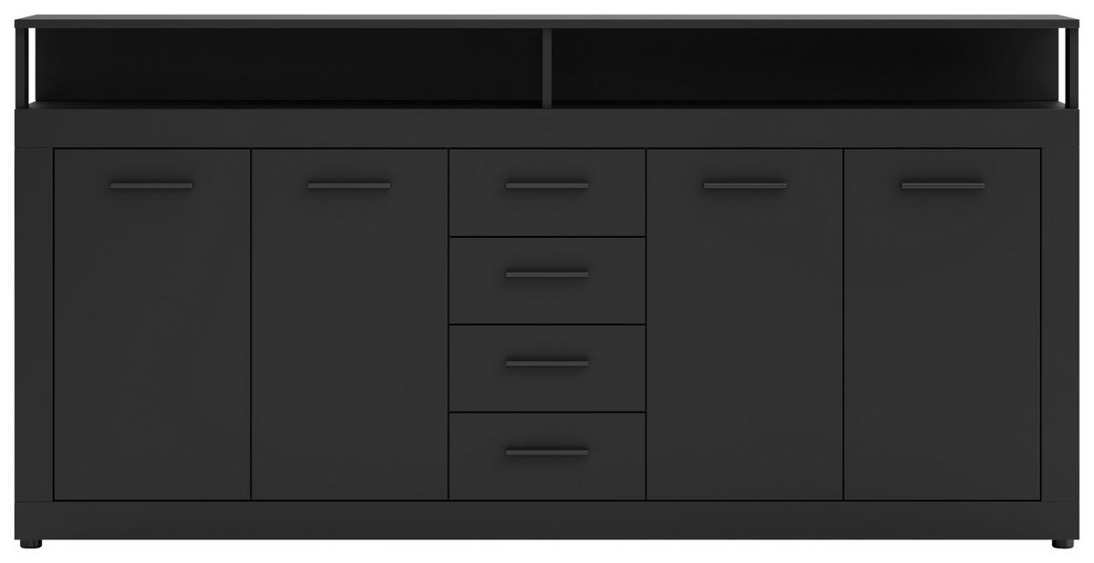 Sideboard Lupo Anthrazit B: 190 cm - Anthrazit, Design, Holzwerkstoff (190/96/32cm) - MID.YOU