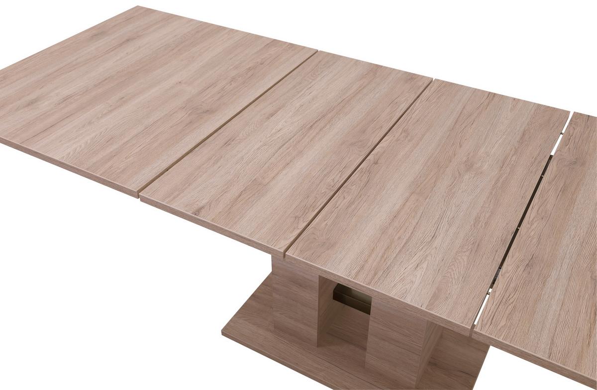 Esstisch Helena Eiche D. L: 140-220 cm - Eichefarben/Sonoma Eiche, MODERN, Holzwerkstoff (140-220/90/76cm) - Carryhome