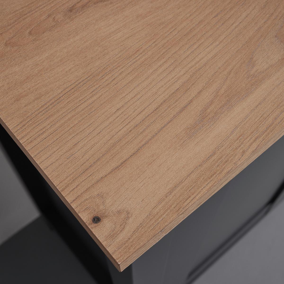 Trendová komoda Claudio š: 199cm - černá/tmavě šedá, Moderní, dřevo/plast (199/96/44cm) - Bessagi Home