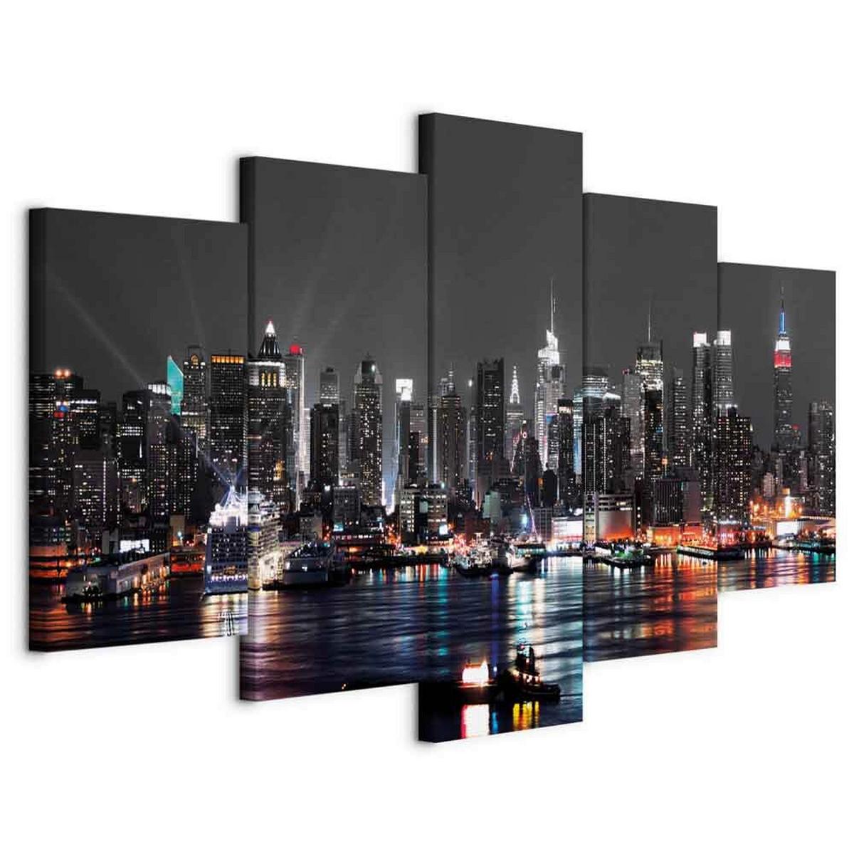 Leinwandbild Grey Sky Multicolor B: 200 cm - Multicolor, Basics, Holzwerkstoff/Textil (200/100/1,2cm) - artgeist