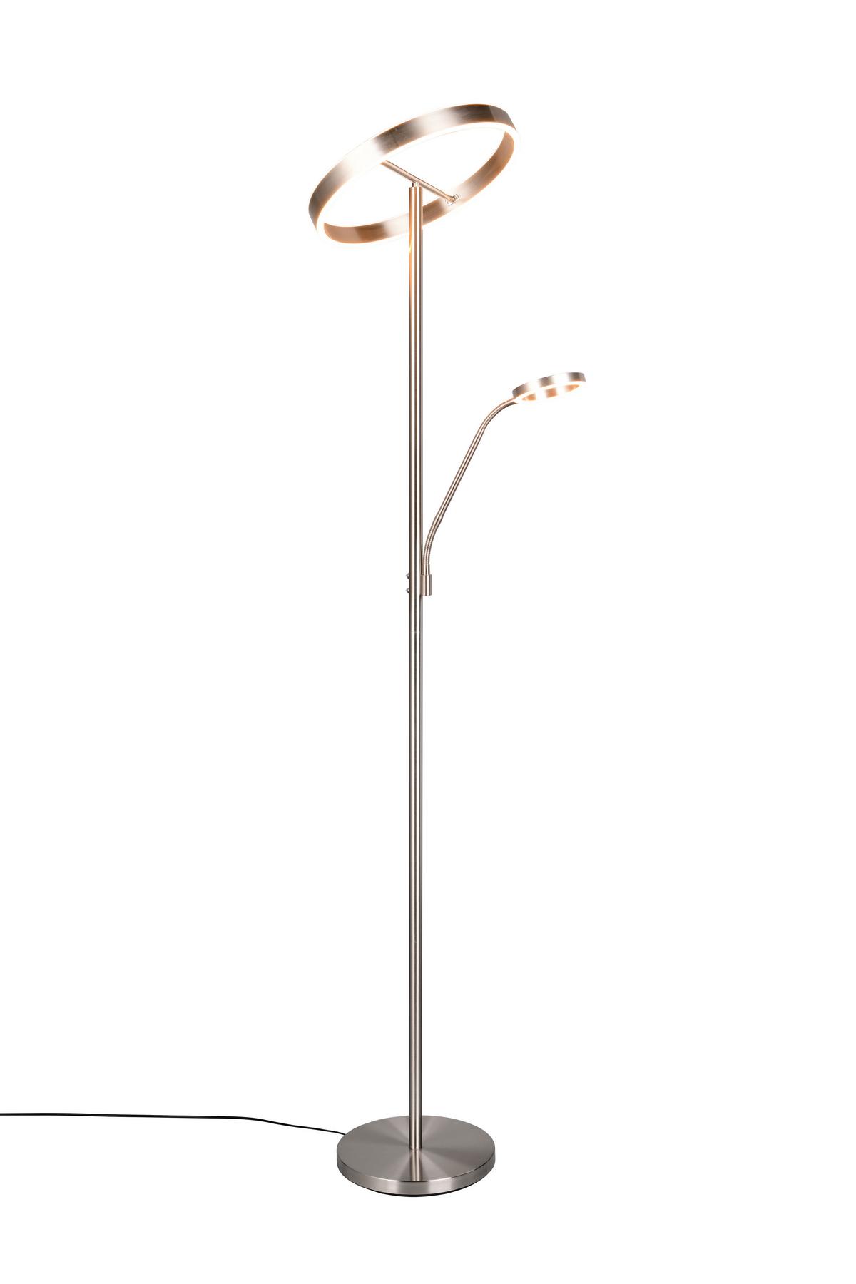 LED-Stehleuchte 449510207 Willis - Nickelfarben, Design, Metall (40/180cm) - Trio Leuchten