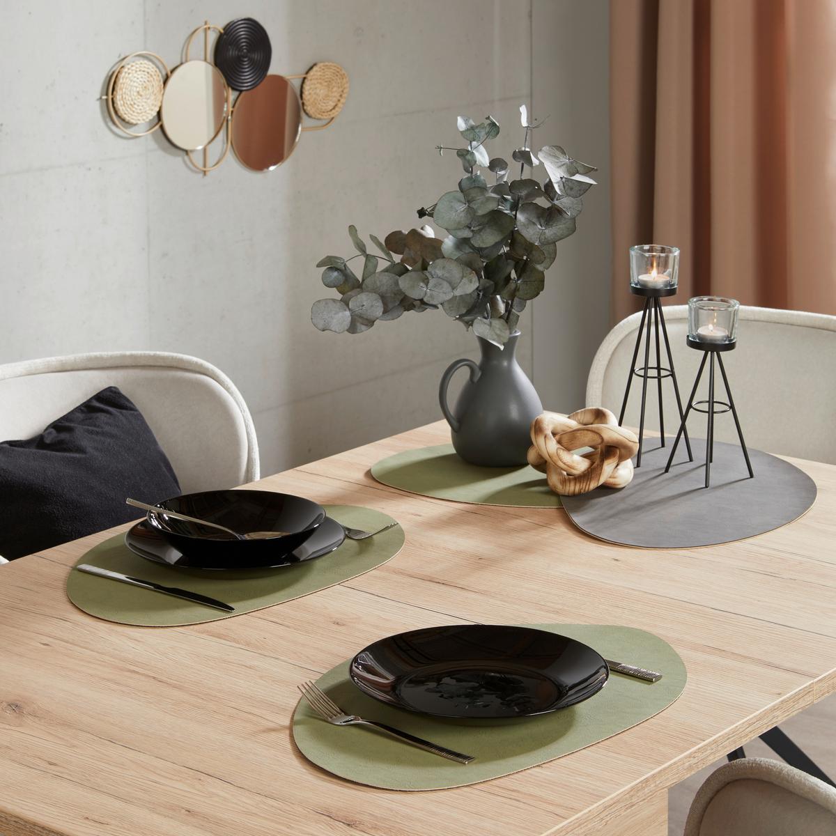 Tischset Samanta - Dunkelgrau/Grün, Basics, Kunststoff (32/48cm) - James Wood