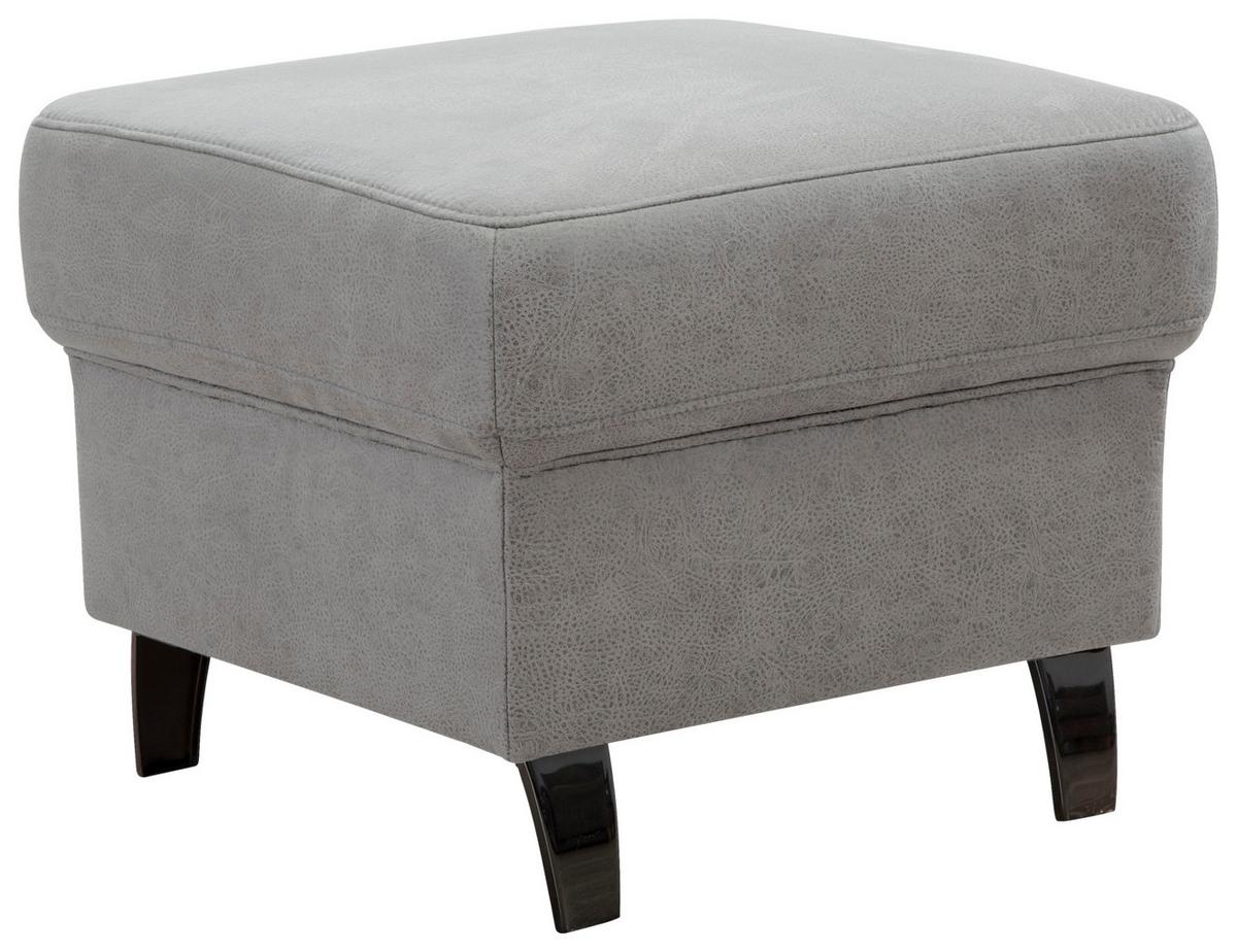 Hocker Arngast hellgrau, 58x48x58 cm - Hellgrau/Schwarz, KONVENTIONELL, Textil (58/48/58cm) - Sit & More