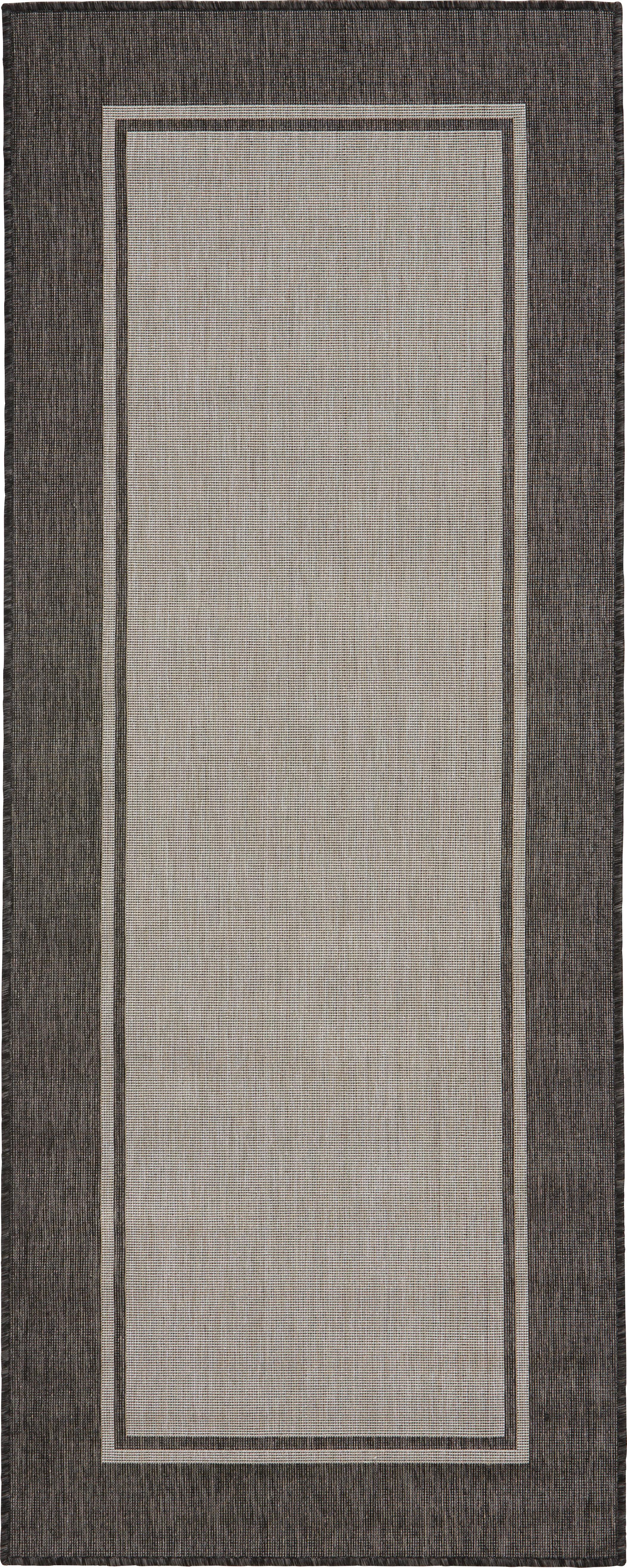 Teppich Läufer Grau Justin 80x200 cm - Grau, KONVENTIONELL, Textil (80/200cm) - James Wood