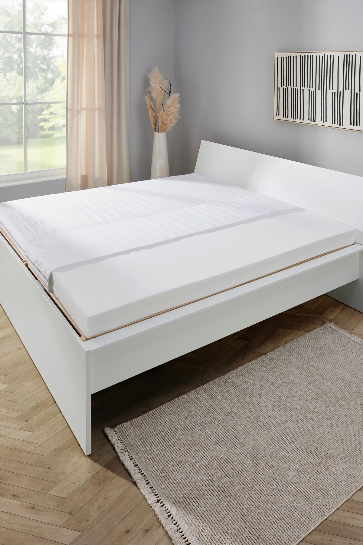 Rollmatratze Basic 90x200 Cm H2 H: 12 Cm - Weiß, Textil (90/200cm) - Primatex