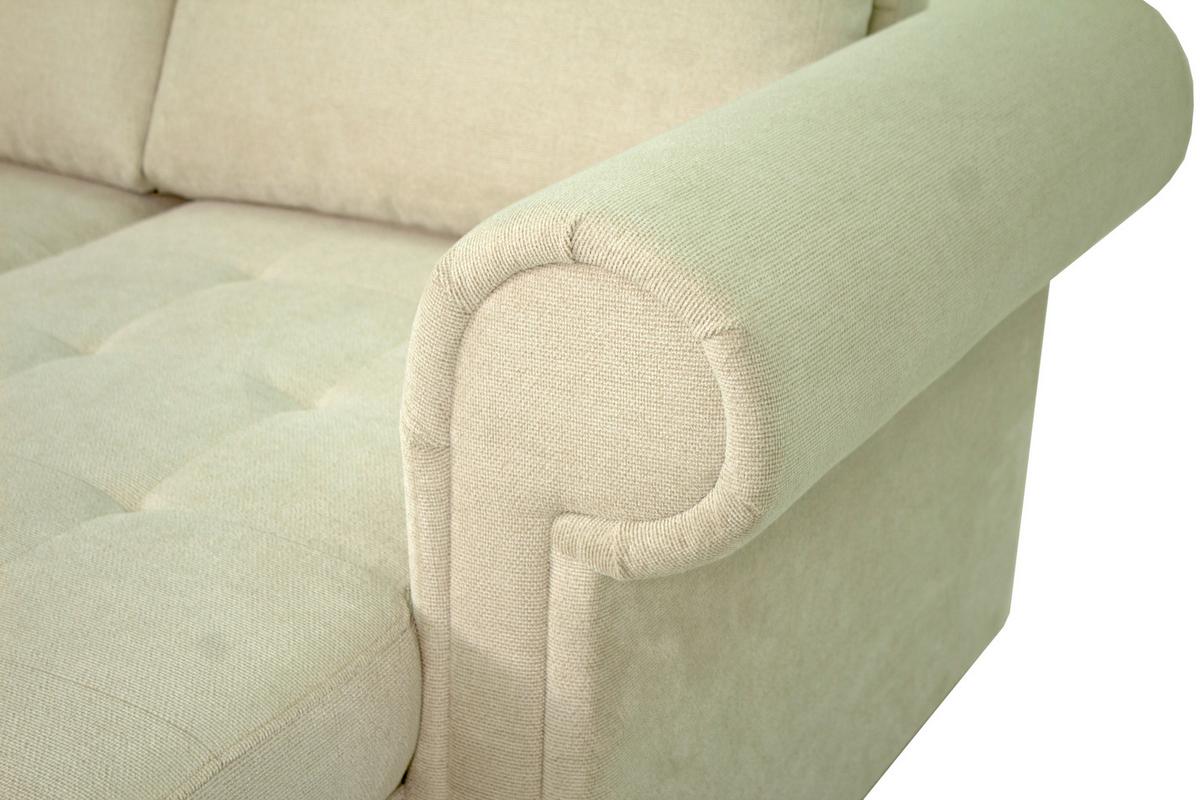 Ecksofa Oslo Creme B: 260 cm - Creme, ROMANTIK / LANDHAUS, Textil (260/85/155cm) - James Wood