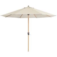 Sonnenschirm Rund, Ø 350 cm, mit Kurbel - Eschefarben/Naturfarben, Design, Textil/Metall (350/350cm) - Doppler