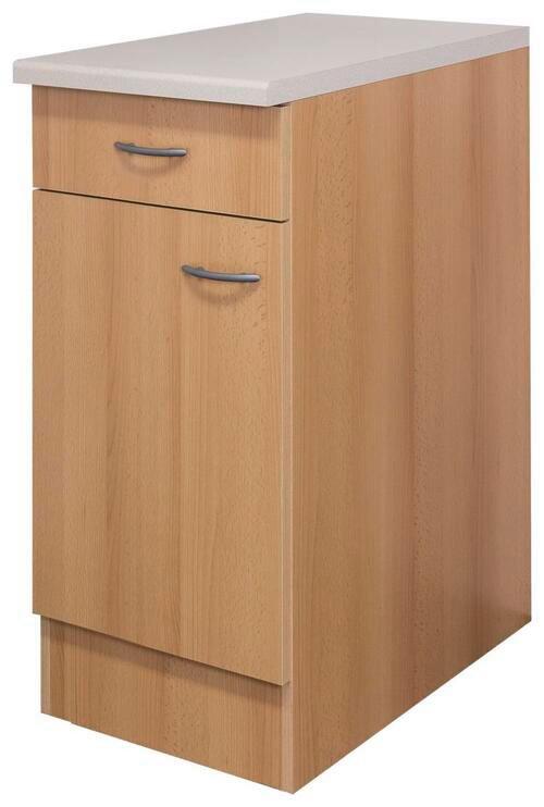Küchenunterschrank Nano 40 cm Buche Dekor mit Lade