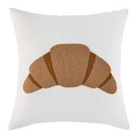 DEKORAČNÝ VANKÚŠ CROISSANT - biela/koňaková, textil (45/45cm) - Mömax