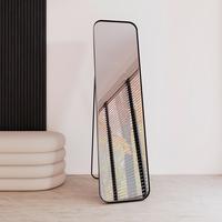 Zrkadlo LIV čierny rám - čierna, Modern, kov/sklo (41/154/68,5cm) - Bessagi Home