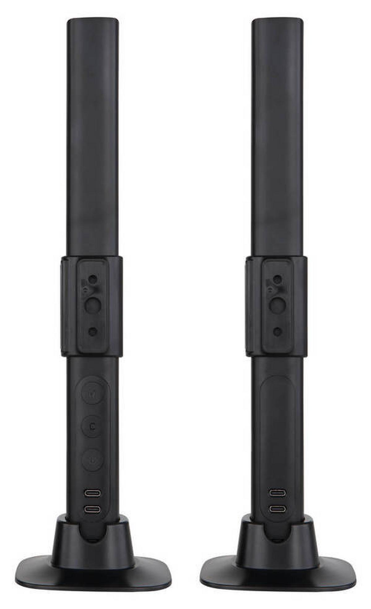 LED-Tischleuchte 25895sh - Opal/Schwarz, Design, Kunststoff (3/3/32,5cm) - Globo