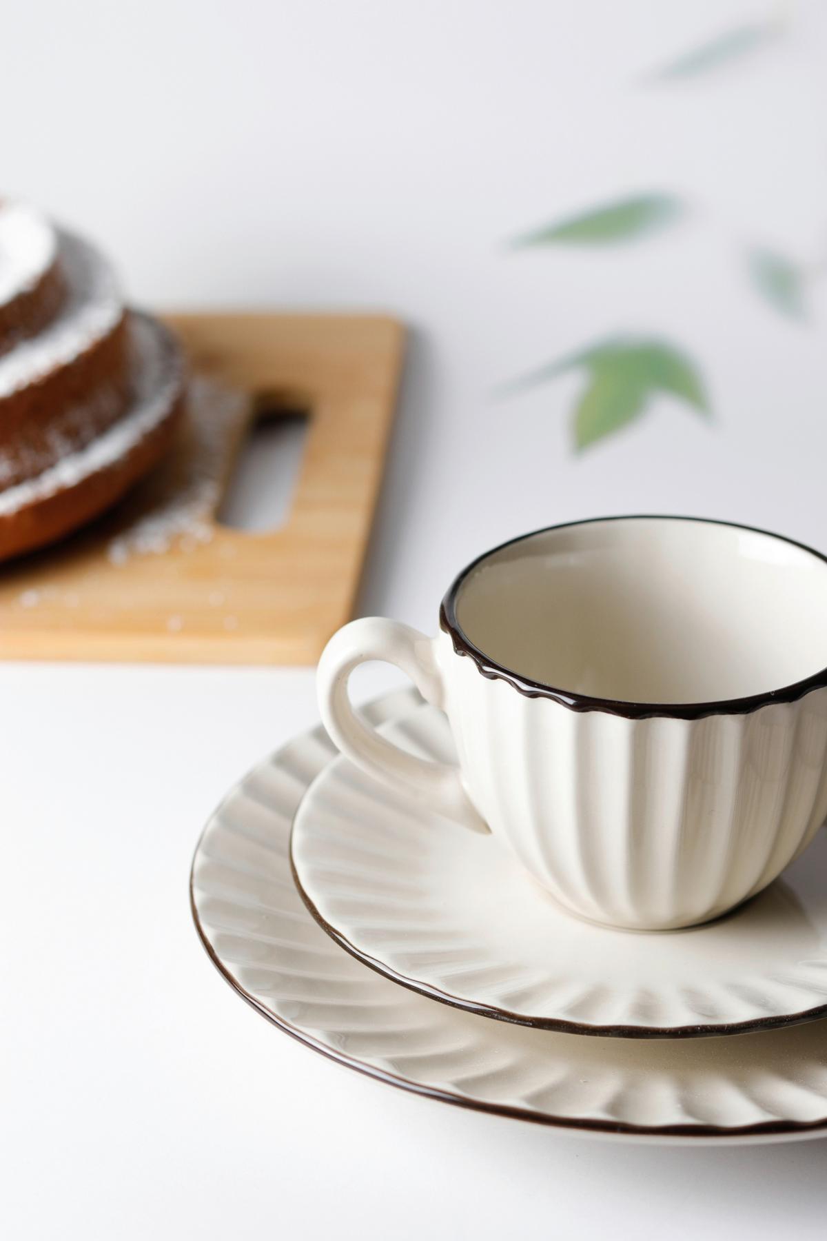 Kaffeeservice Osita 6 Personen Geschirr Set - Hellbraun, Basics, Keramik - Mäser