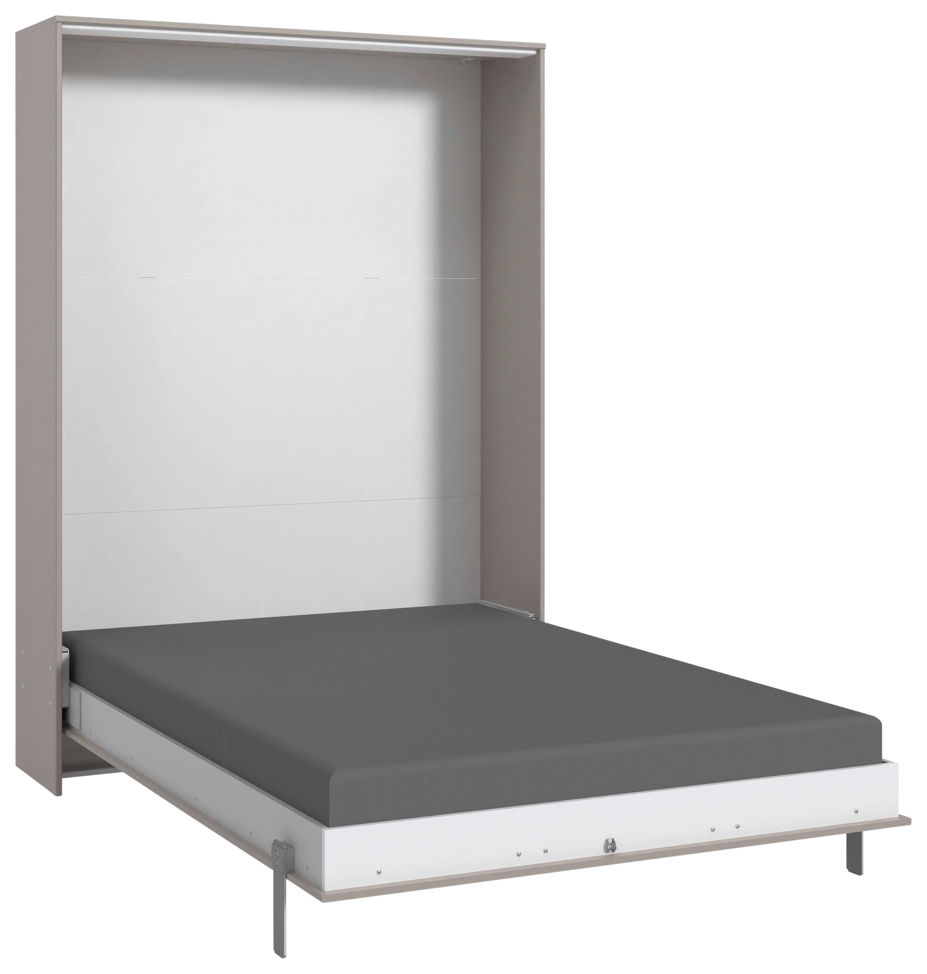 Schrankbett Juist Sahara Lf: 140x200 Cm - Alufarben/Sahara, KONVENTIONELL, Holz/Holzwerkstoff (140/200cm) - MID.YOU