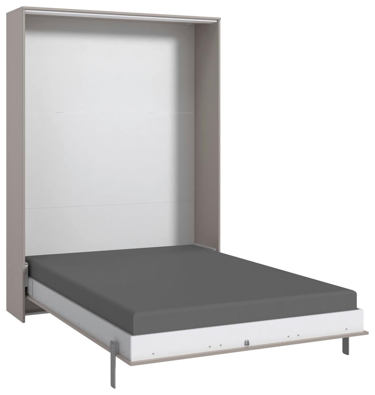 Schrankbett Juist Sahara Lf: 140x200 cm - Alufarben/Sahara, KONVENTIONELL, Holz/Holzwerkstoff (140/200cm) - MID.YOU