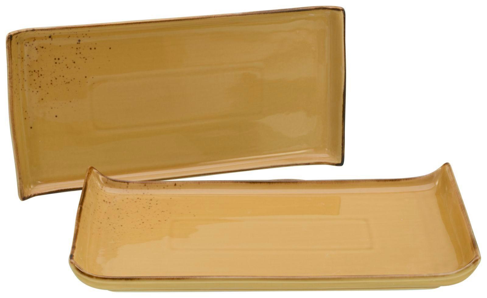 Servierplatte 33019 Nature Collection - Currygelb, Trend, Keramik (16,5/33cm) - Creatable