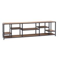 Regal Brix Flow 180 Cm Mangoholz/schwarz - Schwarz/Naturfarben, Basics, Holz/Metall (180/52/40cm) - Livetastic