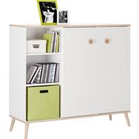 Félmagas Szekrény Billund - tölgyfa/fehér, Modern, faalapú anyag/fa (125/111/40cm) - MID.YOU