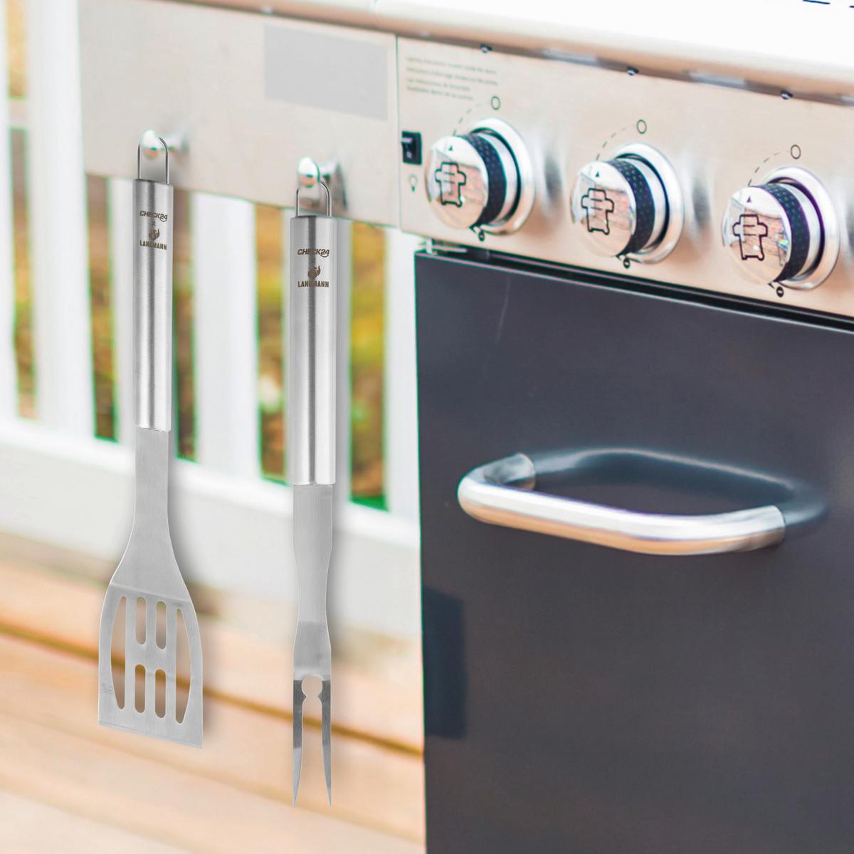 Grillkofferset 6tlg. Landmann Grillkoffer-Set 6--Teilig - Silberfarben, LIFESTYLE, Metall (45/17/8cm)