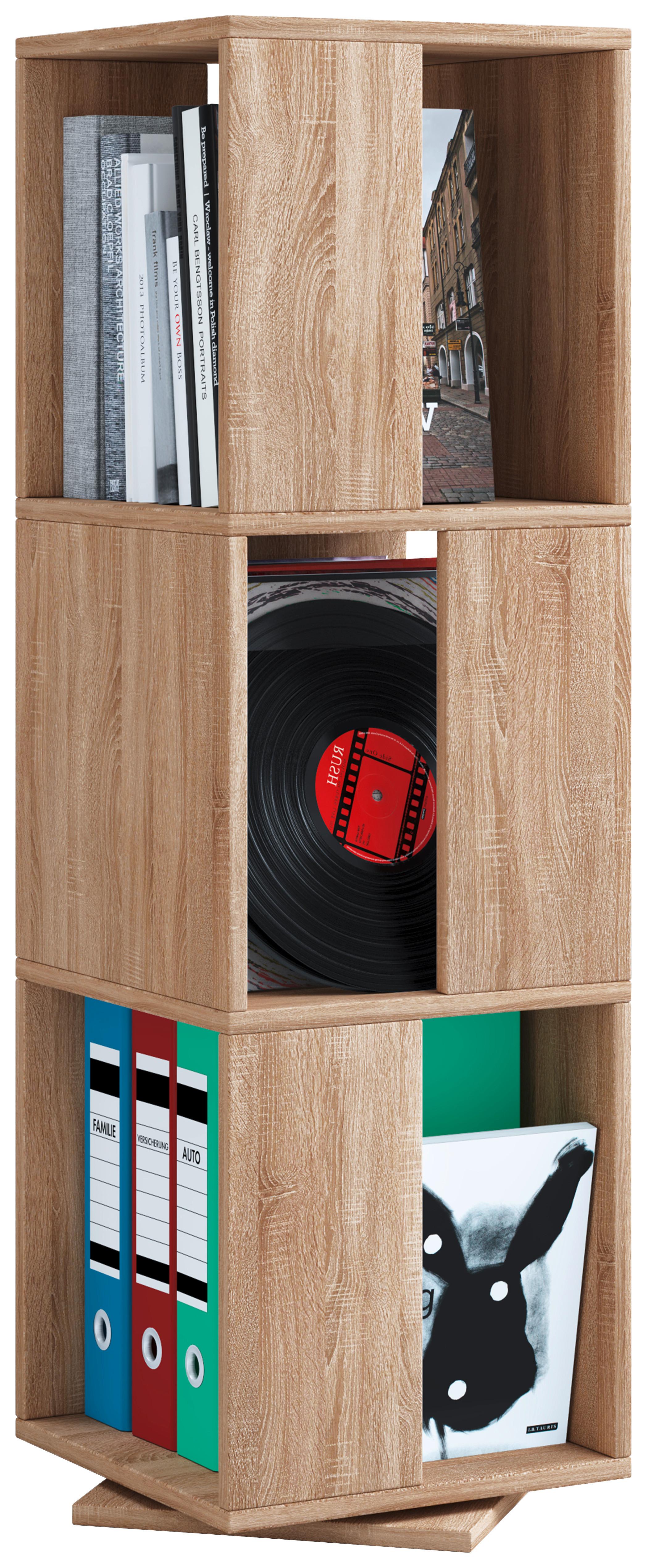 Standregal drehbar Stifta XL B: 34 cm Sonoma Eiche Dekor - Sonoma Eiche, Basics, Holzwerkstoff (34/109/34cm) - MID.YOU