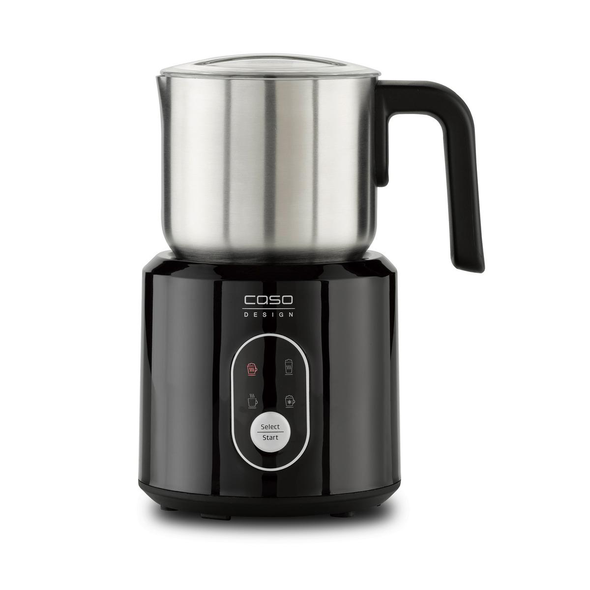 Milchschäumer 1665 - Edelstahlfarben/Schwarz, Basics (16/21/12,5cm) - CASO Design