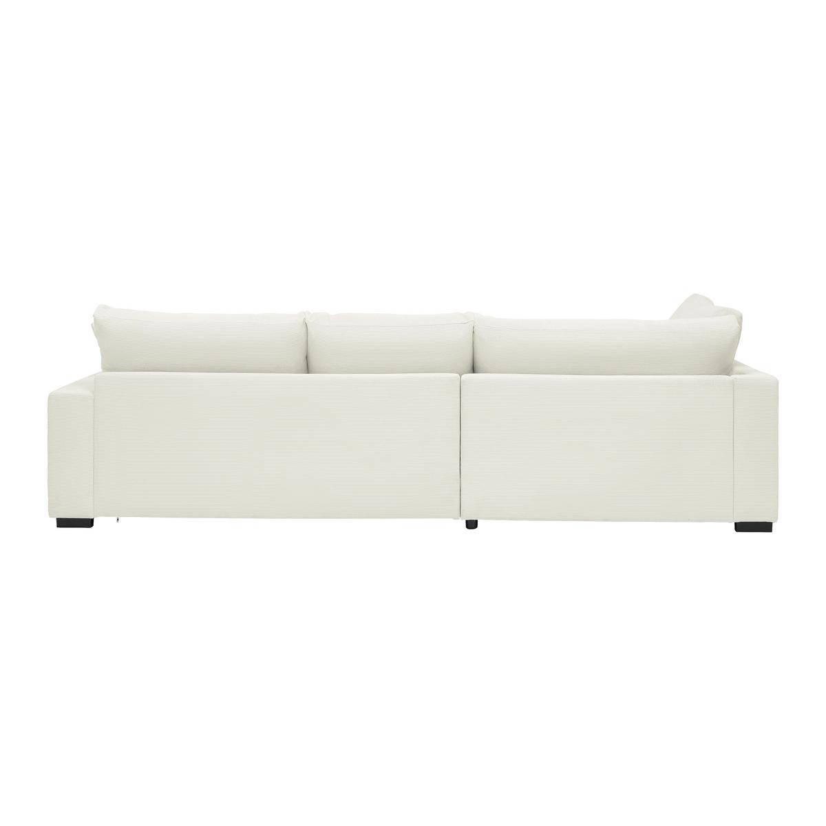 Rohová sedačka PEDRO, levá, krémová - černá/krémová, Moderní, textil/plast (190/300cm) - Mömax