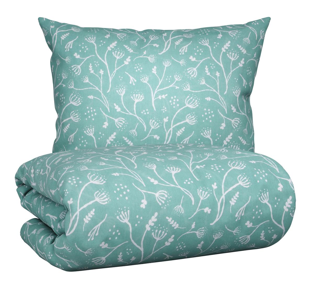 Posteľná bielizeň Frida, 70/90 140/200cm - zelená, Konventionell, textil (140/200cm) - Modern Living