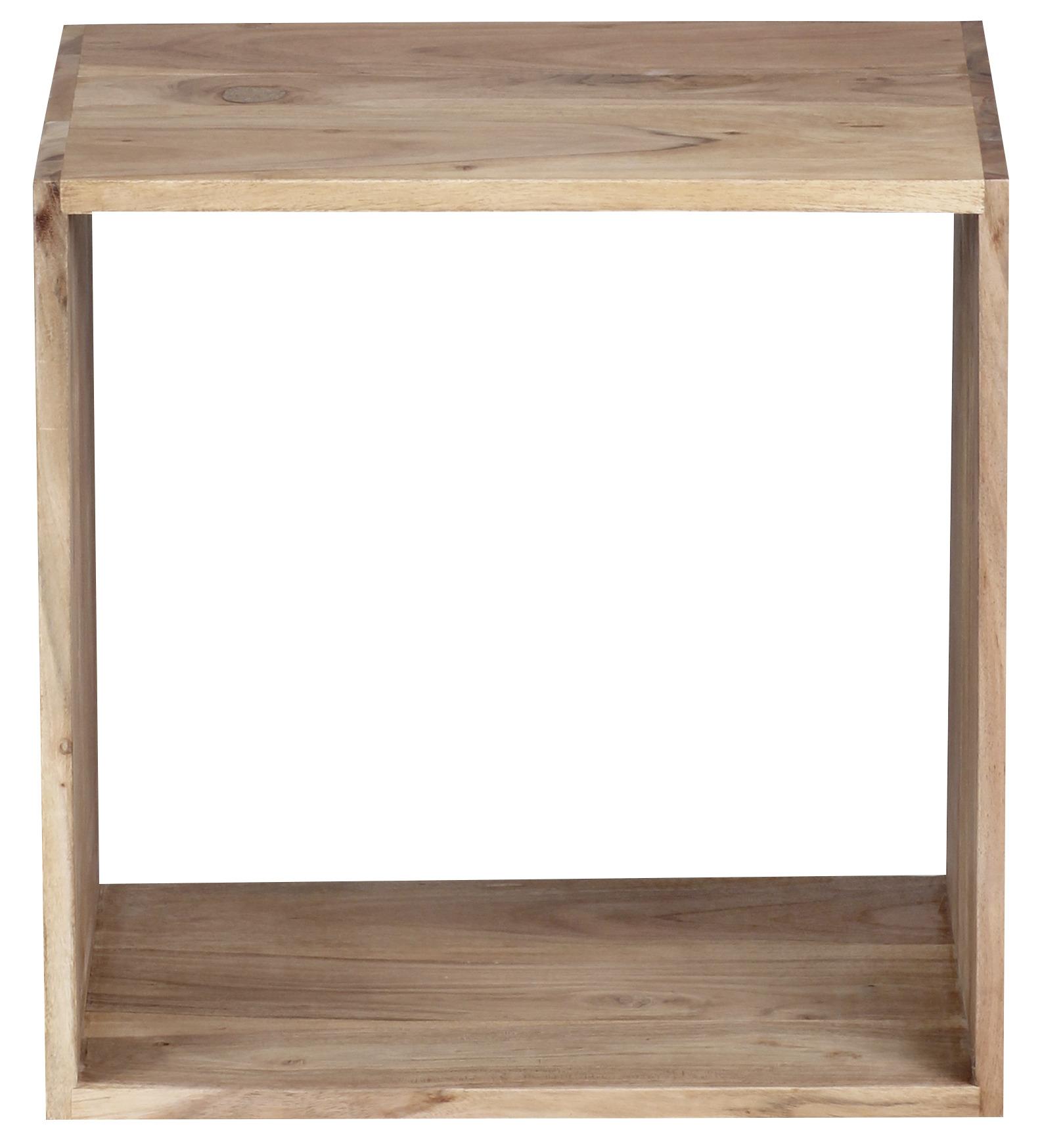 Malý regál Mumbai masív - barvy akácie, Moderní, dřevo (43,5/43,5/33cm) - MID.YOU