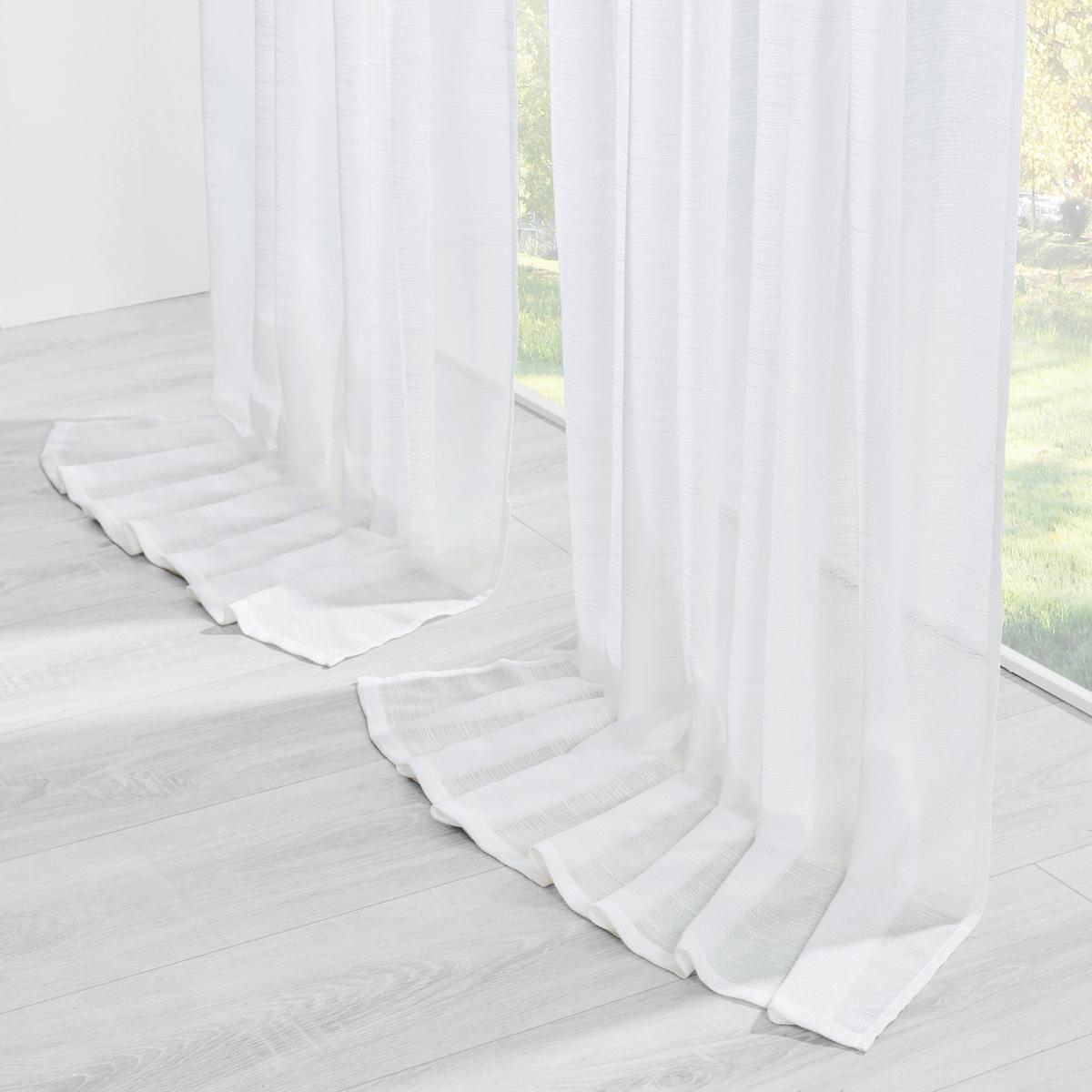 HOTOVÝ ZÁVES Eva, 140/255cm, biela - biela, Romantik / Landhaus, textil (140/255cm) - Premium Living